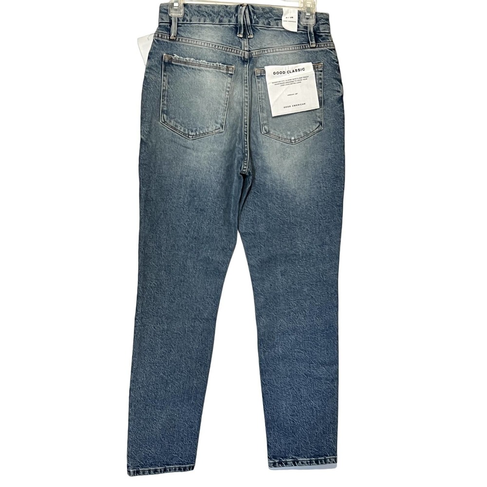 NWT Good American Classic Fit Skinny Fit High Rise Jeans Indigo Womens Size 0/25 - Picture 9 of 10